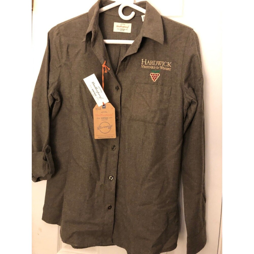 Original WEATHERPROOF Vintage shirt long sleeve Medium w/‎ Hardwick Winery logo